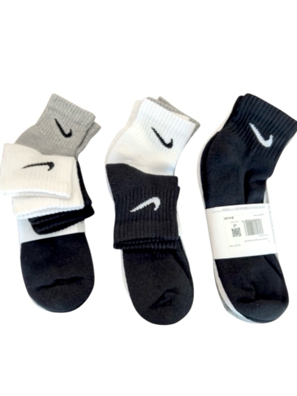 Nike Everyday Ankle Socks DRI FIT Cotton Cushioned 3 Packs Large